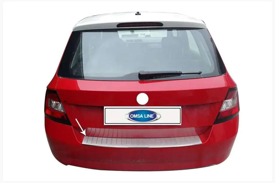 Skoda Fabia 2014-2021 Rear bumper protector stainless steel Image