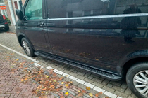 Volkswagen T6 2015-2024 Side Steps Allmond Black (2 pcs, Aluminum) Short Wheelbase photo 4
