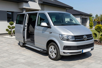 Volkswagen T6 2015-2024 Side Steps Line (2 pcs, Aluminum) Short Wheelbase photo 1