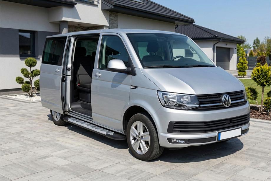 Volkswagen T6 2015-2024 Side Steps Line (2 pcs, Aluminum) Short Wheelbase Image