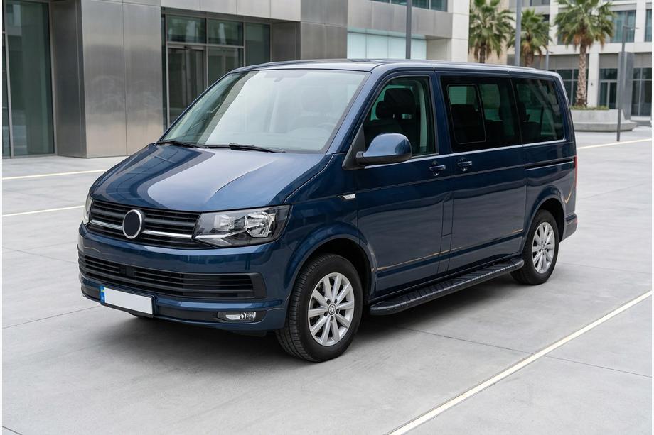 Volkswagen T6 2015-2024 Side Steps Bosphorus Black (2 pcs, Aluminum) Long Wheelbase Image