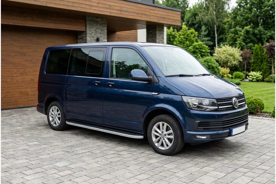 Volkswagen T6 2015-2024 Side Steps Tayga Grey (2 pcs, Aluminum) For short wheelbase only Image