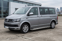 Volkswagen T6 2015-2024 Side Steps Maydos V2 (2 pcs, stainless steel) For short wheelbase only photo 1