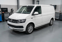 Volkswagen T6 2015-2024 Side Steps Tayga Black (2 pcs, Aluminum) For short wheelbase only photo 1