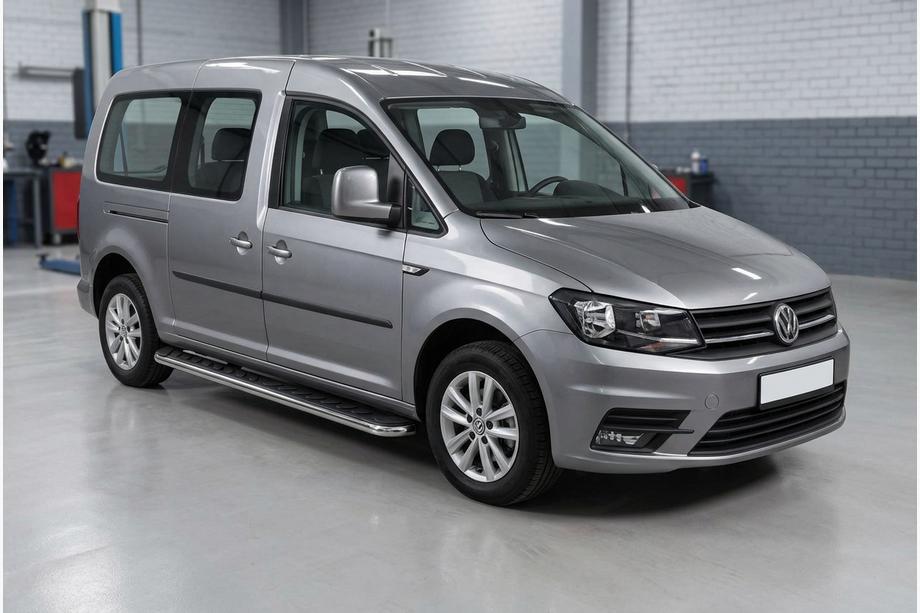 Volkswagen Caddy 2015-2020 Side Steps Maydos V1 (2 pcs, Aluminum & Stainless Steel) Image