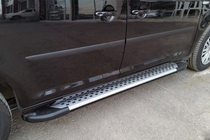 Volkswagen Caddy 2015-2020 Side Steps Allmond Grey (2 pcs, Aluminum) photo 1