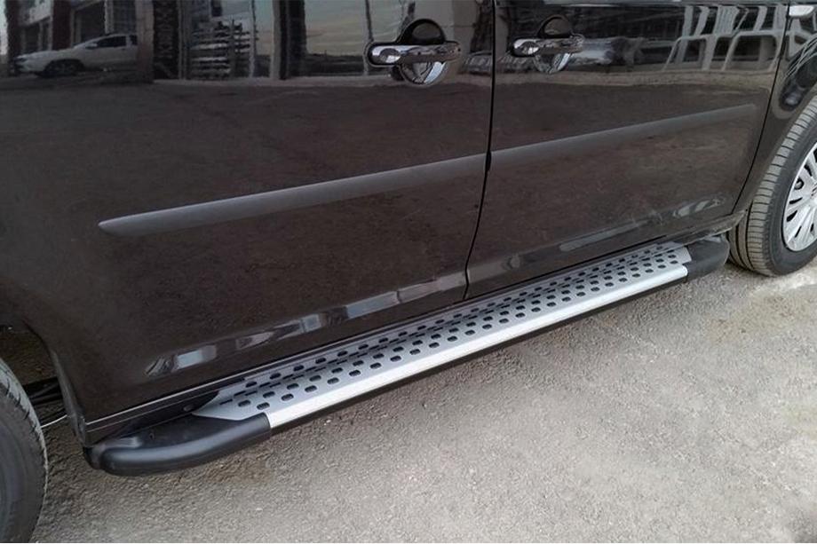 Volkswagen Caddy 2015-2020 Side Steps Allmond Grey (2 pcs, Aluminum) Image
