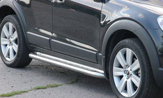 Chevrolet Captiva 2006-2019 Premium Side Steps (2 pcs, Stainless Steel) Ø60 photo 1