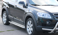 Chevrolet Captiva 2006-2019 Premium Side Steps (2 pcs, Stainless Steel) Ø60 photo 2