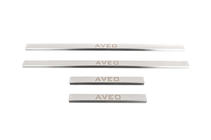 Chevrolet Aveo T250 2005-2011 Carmos Stainless Steel Door Sill Protectors (4 pcs) photo 2