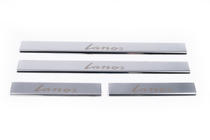 Daewoo Lanos 1998-2017 Stainless Steel Door Sill Protectors Carmos V1 (4 pcs) photo 2