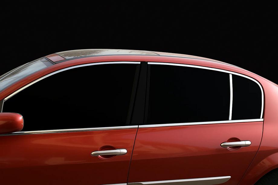 Renault Megane II 2004-2009 Upper window trim stainless steel (6 pcs) Image