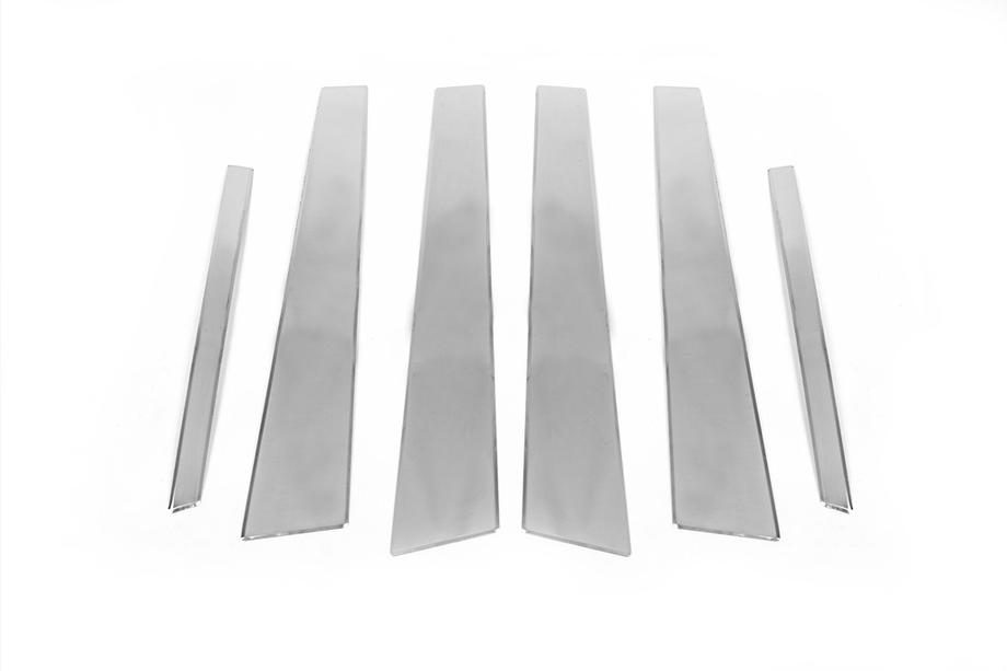 Mercedes E-class W211 2002-2009 Stainless Steel Door Pillar Trim (6 pcs) Photo 3