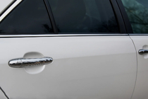 Toyota Camry 2006-2011 Door handle covers (4 pcs, stainless steel, EU) Carmos, Turkish Steel photo 2
