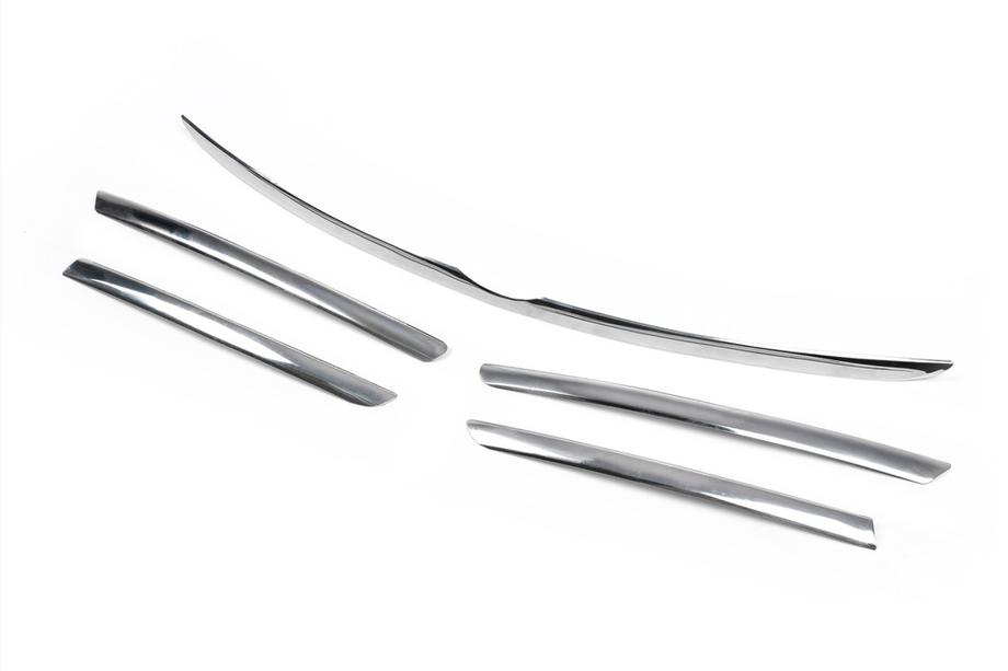 Mercedes ML W163 1997-2005 Chrome Trim Covers for Grille Edge (5 pcs, Stainless Steel) Photo 4