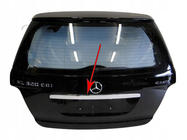 Mercedes ML W164 2005-2011 Chrome trim above license plate (stainless steel) photo 1