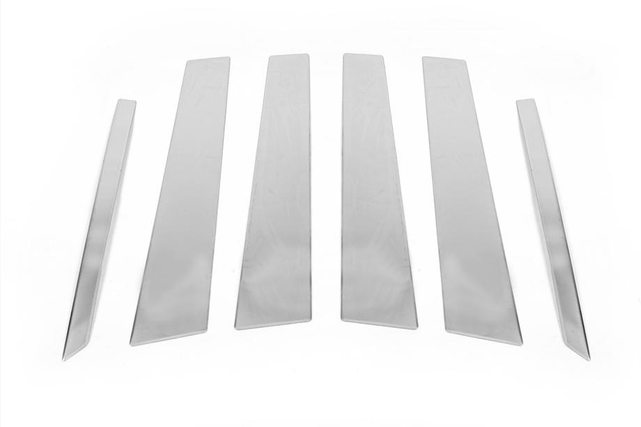 Mercedes ML W164 2005-2011 Stainless Steel Door Pillar Trim (6 pcs) Photo 2