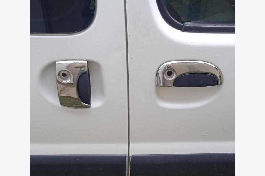 Renault Kangoo 1998-2008 Chrome Door Handle Covers (Stainless Steel) Two front + two sliding doors Image