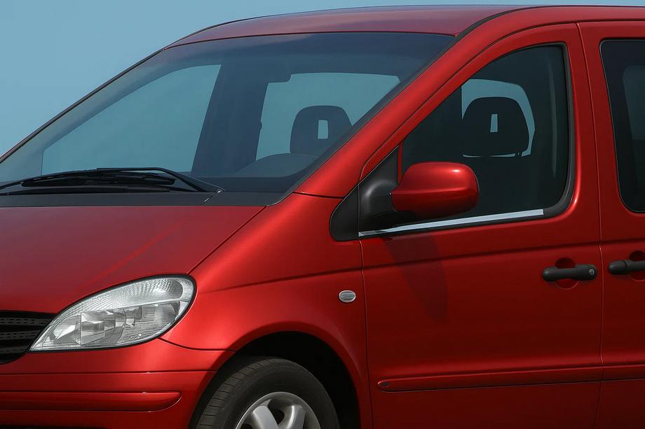 Mercedes Vaneo W414 2001-2005 Lower window trims stainless steel (2 pcs) Photo 1