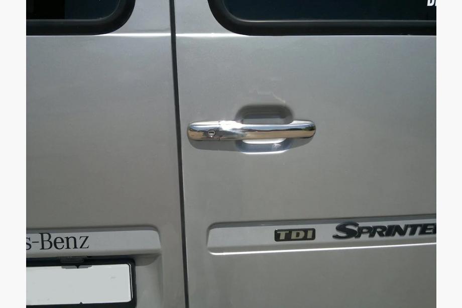 Mercedes Vito W638 1996-2003 Chrome Door Handle Covers (Stainless Steel) 3 pcs. Carmos - Turkish steel Photo 6