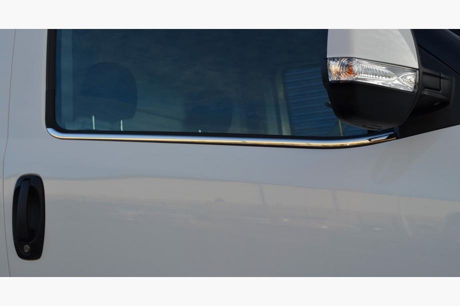 Fiat Doblo II 2010-2022 Window Trim Stainless Steel 4 pcs, OmsaLine - Italian Stainless Steel Photo 6