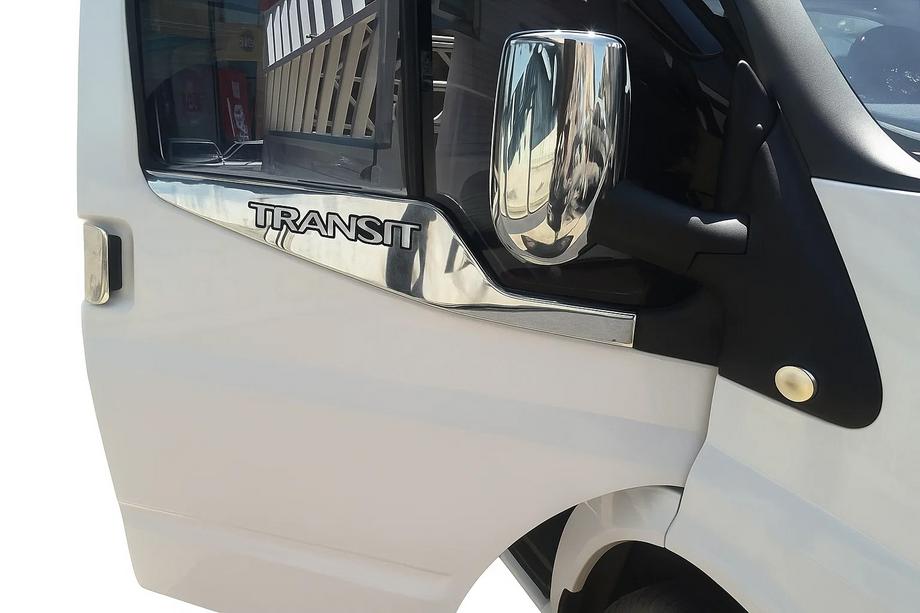 Ford Transit 2000–2014 Window Trim Carmos (2 pcs, Stainless Steel) Image