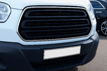 Ford Transit 2014- Chrome Grille Surround Trim (2014-2018, 2 pcs, Stainless Steel) OmsaLine - Italian Stainless Steel photo 1
