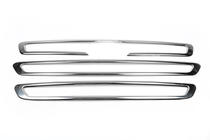 Ford Transit 2014- Chrome Grille Covers (2014-2018, 3 pcs, Stainless Steel) photo 3