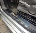 Volkswagen Caddy 2004-2010 Interior door sill covers (Carmos, stainless steel) photo 1