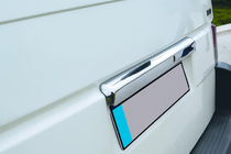 Volkswagen T4 Caravelle/Multivan 1990–2003 Stainless steel trim above license plate Tailgate Door, OmsaLine - Italian Stainless Steel photo 1