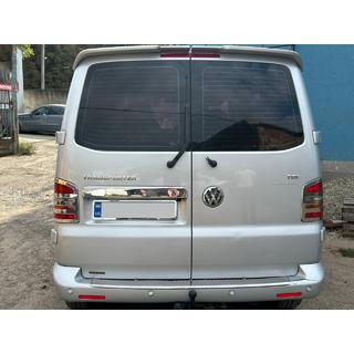 Stainless steel trim above license plate for rear swing doors Volkswagen T5 Multivan 2003–2010 photo 4