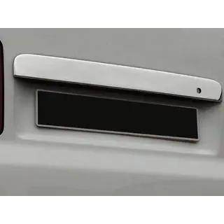 Stainless steel trim above license plate for rear swing doors photo 2