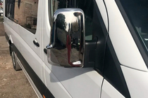 Volkswagen Crafter 2006-2016 Chrome Mirror Covers (2 pcs) Carmos, Turkish Steel photo 2