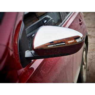Mirror Covers (2 pcs, Stainless Steel) Nissan Qashqai 2010-2014 photo 2