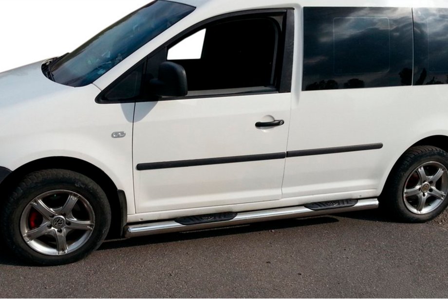 Volkswagen Caddy 2004-2010 Side Bars (2 pcs, Stainless Steel) 70 mm, Standard Wheelbase Photo 3
