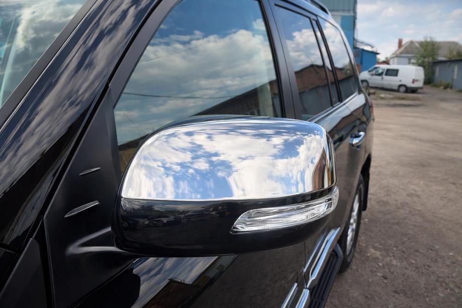 Toyota Land Cruiser Prado 150 2009-2023 Mirror Covers (2 pcs, Stainless Steel) Carmos - Turkish Steel Image