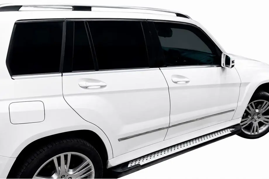 Mercedes GLK class X204 2008-2015 Side Steps Allmond Grey (2 pcs, Aluminum) Image