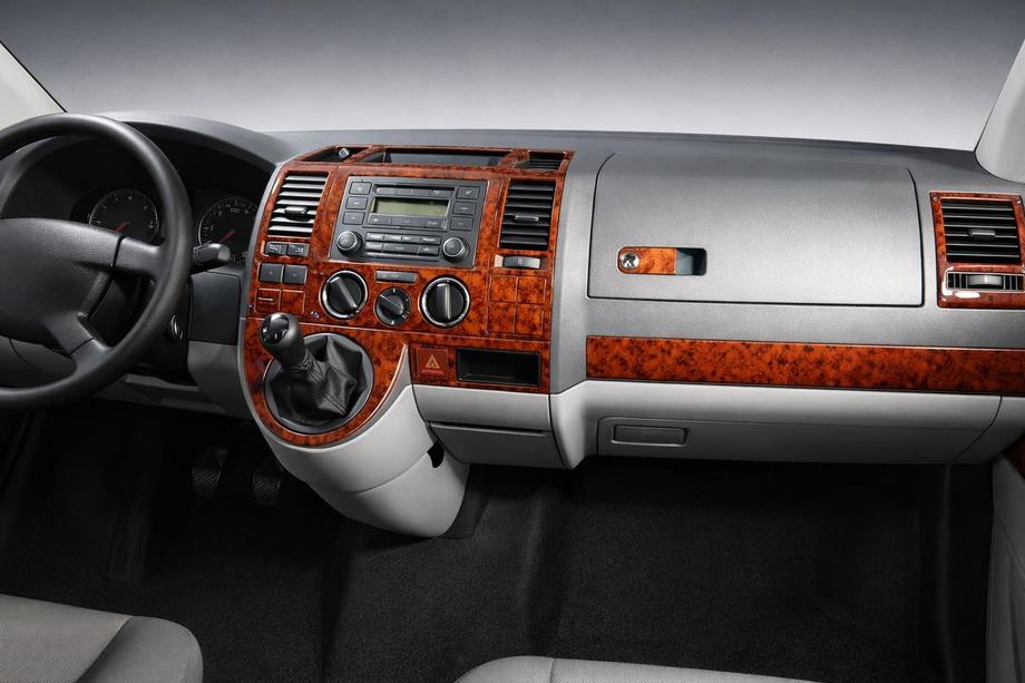 Volkswagen T5 Transporter 2003-2010 Dashboard Covers (Turkey) Piano Black Image