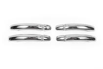 Audi Q7 2005-2015 Chrome Door Handle Covers (4 pcs, Stainless Steel) Carmos, with button photo 6