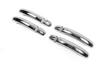 Audi Q7 2005-2015 Chrome Door Handle Covers (4 pcs, Stainless Steel) Carmos, with button photo 5