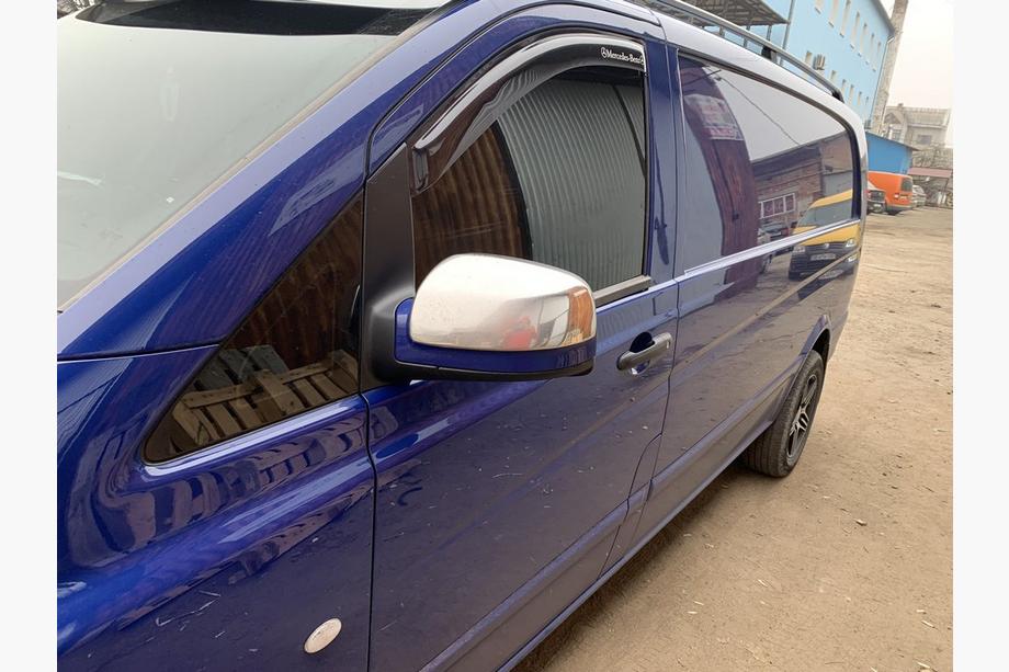 Mercedes Vito W639 2004-2014 Chrome Mirror Covers Vito 2010-2015 (2 pcs) OmsaLine - Italian Stainless Steel Photo 2