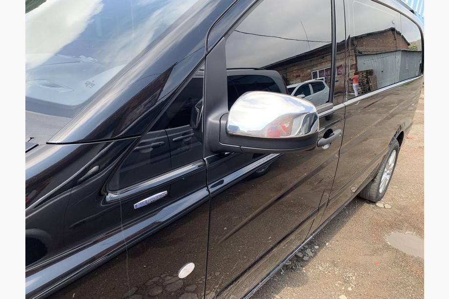 Mercedes Vito W639 2004-2014 Chrome Mirror Covers Vito 2010-2015 (2 pcs) OmsaLine - Italian Stainless Steel Photo 9