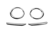 Fiat Doblo II 2010-2022 Fog Light Trims with Stripes (2010-2015, 4 pcs, Stainless Steel) Carmos - Turkish Stainless Steel photo 2