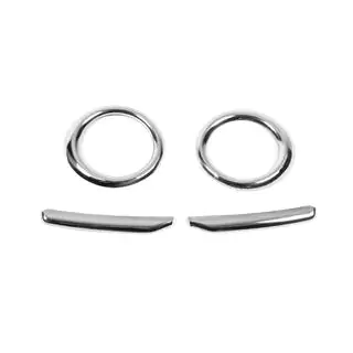 Fog Light Trims with Stripes (2010-2015, 4 pcs, Stainless Steel) photo 2
