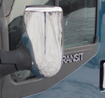 Ford Transit 2000–2014 Chrome Mirror Covers (2 pcs) Carmos - Polished Stainless Steel photo 3
