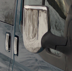 Ford Transit 2000–2014 Chrome Mirror Covers (2 pcs) Carmos - Polished Stainless Steel photo 4