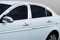 Hyundai Accent 2006-2010 Full Window Trim Stainless Steel (14 pcs) photo 1