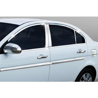 Full Window Trim Stainless Steel (14 pcs) Hyundai Accent 2006-2010 photo 1