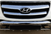 Hyundai Santa Fe 2 2006-2012 Chrome Grille Covers (2006-2010, 2 pcs, stainless steel) photo 1