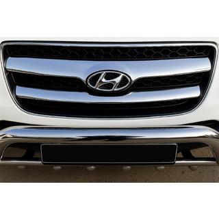 Chrome Grille Covers (2006-2010, 2 pcs, stainless steel) Hyundai Santa Fe 2 2006-2012 photo 1